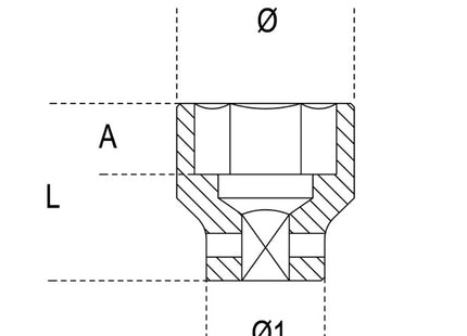 BETA   710 CHIAVE A BUSSOLA MACCHINA ESAGONALE NORMALE 3/8"