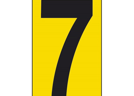 NUMERO ADESIVO NERO FONDO GIALLO MM 60X 34 CONF.DA PZ10