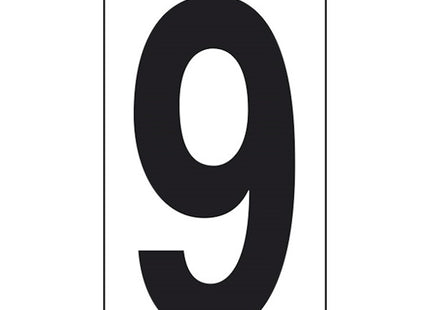 NUMERO ADESIVO NERO FONDO BIANCO MM125X 70