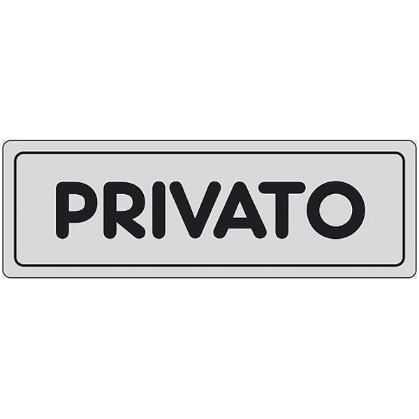 SEGNALE PRIVATO IN ALLUMINIO MM300X100