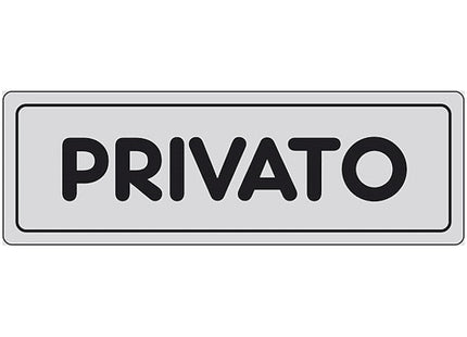 SEGNALE PRIVATO IN ALLUMINIO MM290X120