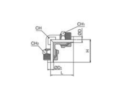 ANI ART. 40/E RACCORDO A L PER TUBI NYLON