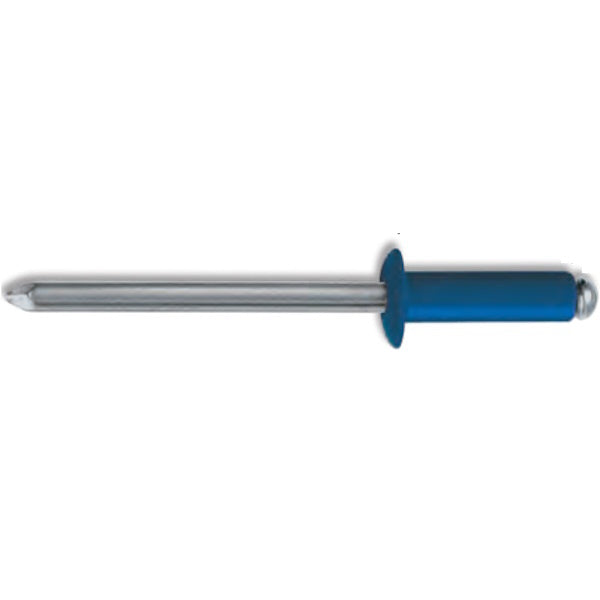 FAR RIVETTI IN LEGA DI ALLUMINIO VERNICIATO AZZURRO TARGA D.MM4,8X12