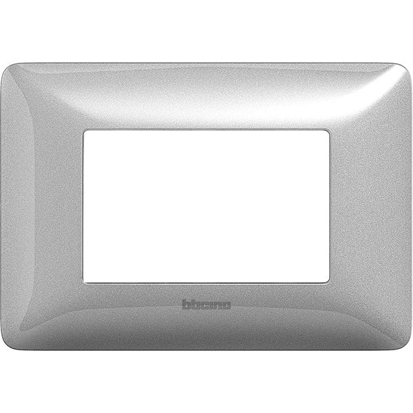 BTICINO MATIX PLACCA 3 POSTI COLORE SILVER