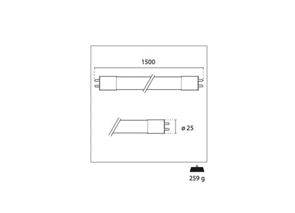 CENTURY TUBO LED FULL VISION 230V IP20