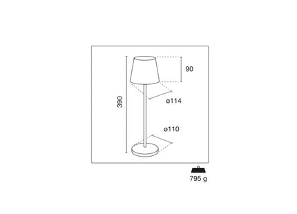 CENTURY LAMPADA DA TAVOLO LED LUME PLUS RICARICABILE BIANCA