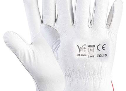 GUANTI IN PELLE FIORE BOVINO COLORE BIANCO