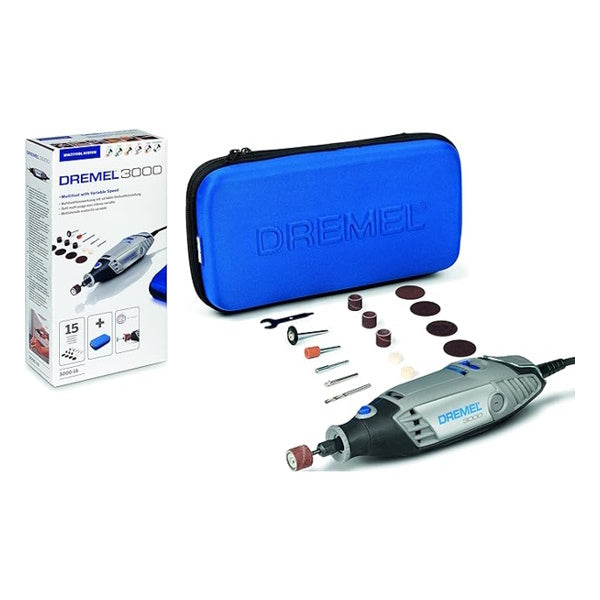 DREMEL ART.  3000JC KIT MULTIFUNZIONE 130W CON 15 ACCESSORI