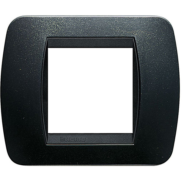 BTICINO LIVINGLIGHT PLACCA 2 POSTI COLORE ACCIAIO SCURO