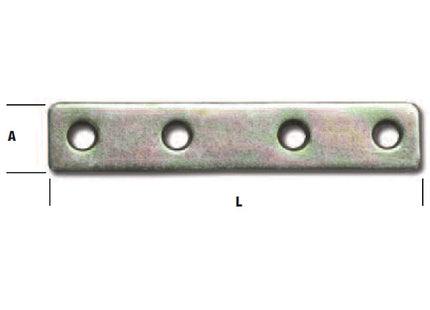 MINUTEX LASTRINE DIRITTE FORATA IN ACCIAIO ZINCATO CONF.DA PZ4