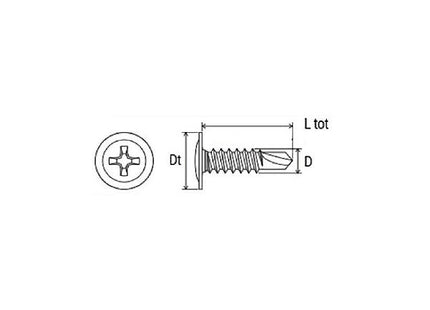 MUSTAD VITE DRILLEX FFLL PH AUTOPERFORANTE ZINCATA BIANCA