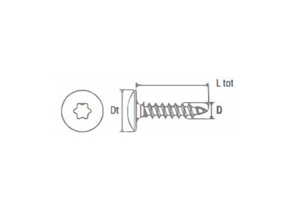 MUSTAD VITE PANELVIT FC TX NEROPLUS PER LEGNO ALLUMINIO PVC
