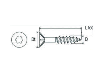 MUSTAD VITE PANELVIT PF TSP TX PER LEGNO CHROMITING