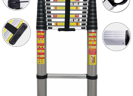 SCALA TELESCOPICA DIRITTA ALLUMINIO CM88-380