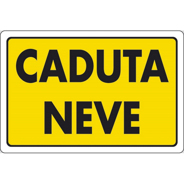 SEGNALE CADUTA NEVE IN PLASTICA MM300X200