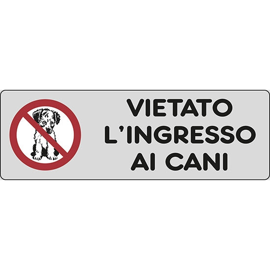 SEGNALE VIETATO L'INGRESSO AI CANI ADESIVO MM150X 50