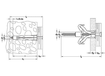 FISCHER TASSELLO FU V IN NYLON CON VITE TSP