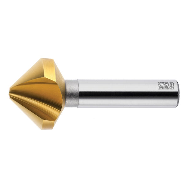 WSG SVASATORE 90° CODOLO CILINDRICO A 3 TAGLIENTI IN HSS TIN DIN 335 C