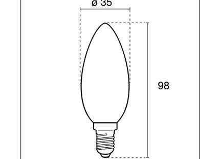 CENTURY LAMPADINA LED INCANTO CANDELA SATEN 230V E14 IP20