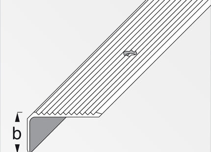ALFER PROFILO PER SCALE ALLUMINIO ANODIZZATO ARGENTO MM41X23 MT2