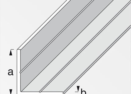 ALFER ANGOLARE LATI UGUALI SCANALATI PVC BIANCO MT.1