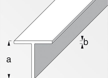ALFER PROFILO QUADRATO A T PVC BIANCO MM19,5X1,5 MT1