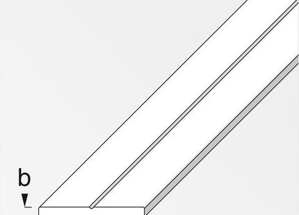 ALFER BARRA PIATTA PVC BIANCO MM15,5X2 MT1
