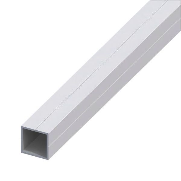 ALFER TUBO QUADRATO ALLUMINIO ANODIZZATO ARGENTO MM23,5X1,5 MT2,5