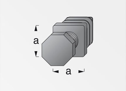 ALFER PIEDINO REGOLABILE IN PLASTICA NERA MM23,5 2PZ