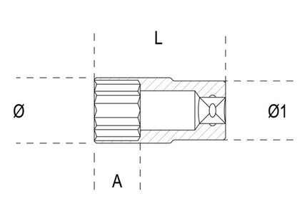 BETA   910AL CHIAVE A BUSSOLA A MANO 3/8" ESAGONALE LUNGA