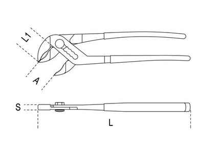 BETA  1047 PINZA REGOLABILE A PULSANTE