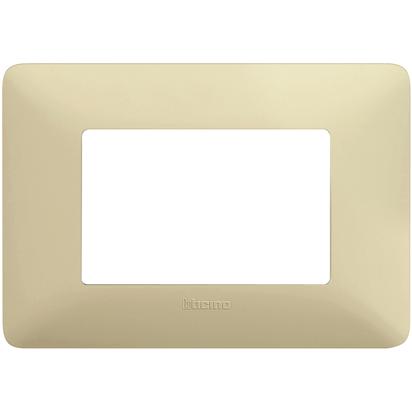 BTICINO MATIX PLACCA 3 POSTI COLORE CORDA