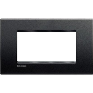 BTICINO LIVINGLIGHT PLACCA 4 POSTI COLORE ANTRACITE