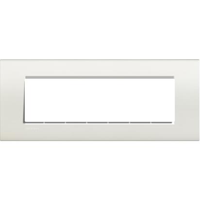 BTICINO LIVINGLIGHT PLACCA 7 POSTI COLORE BIANCO