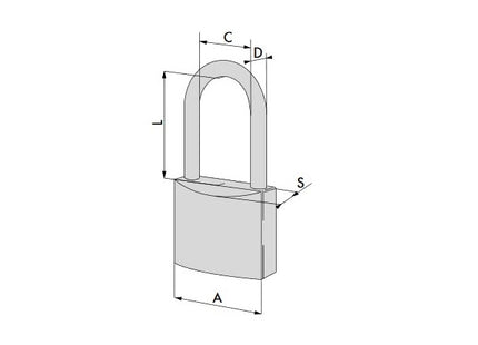 CISA LUCCHETTO OTTONE ARCO LUNGO