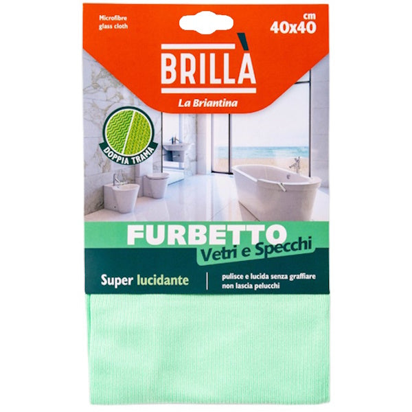 LA BRIANTINA PANNO IN MICROFIBRA FURBETTO VETRI E SPECCHI CM40X40