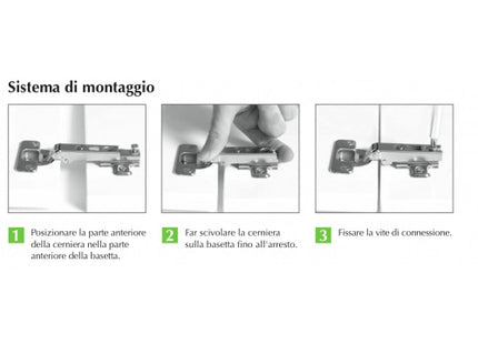 METAL STYLE CERNIERA MS SLIDE-ON 110° D.40MM PER ANTE IN LEGNO