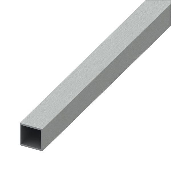 ALFER TUBO QUADRATO ALLUMINIO ANODIZZATO EFFETTO INOX MT 1