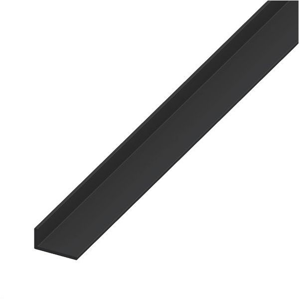ALFER ANGOLARE LATI DISUGUALI PVC NERO MT.1