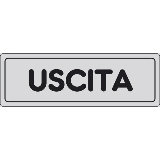 SEGNALE USCITA ADESIVO MM150X 50