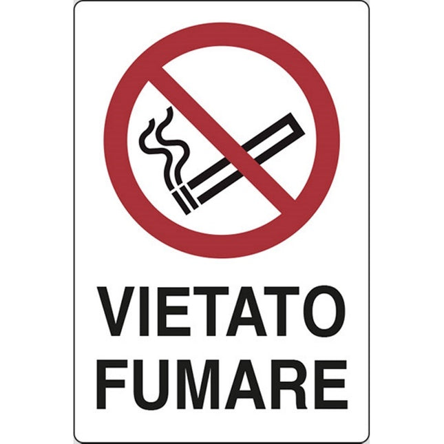 SEGNALE VIETATO FUMARE IN PLASTICA MM300X200