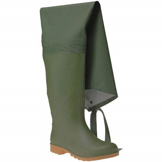 ISSA STIVALE IN PVC TUTTA COSCIA COLORE VERDE
